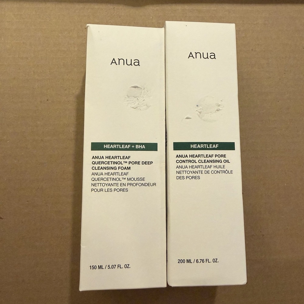 Anua Heartleaf Pore Control Cleansing Oil & Deep Cleansing Foam Set Exp 2027 /28